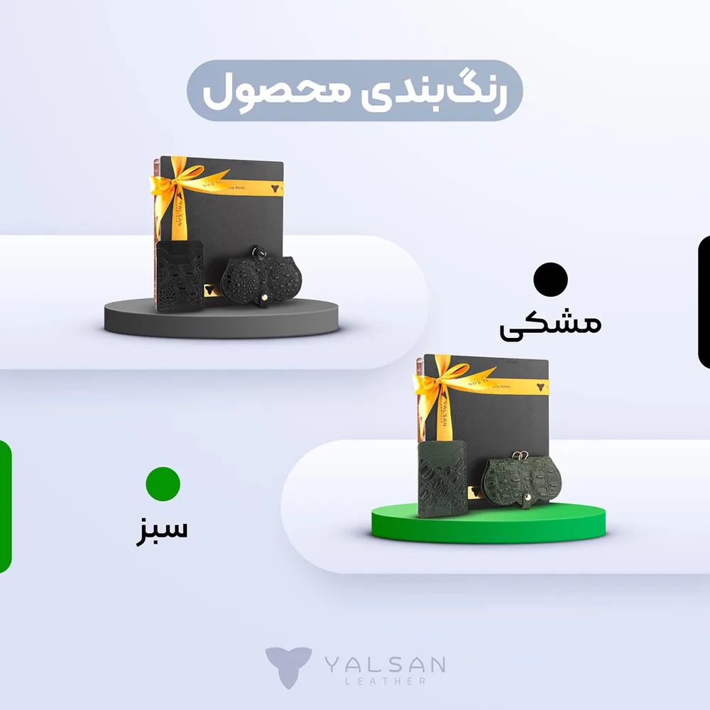 ست هديه زنانه مدل چيکا کد 193-MDS-GAN چرم یلسان — تصویر ۳