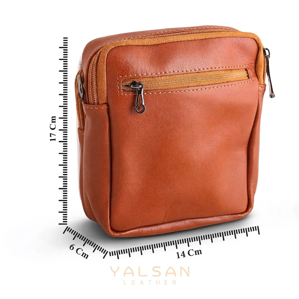 کیف دوشی و دستی مدل رهی کوچک کد 009-GF چرم یلسان — تصویر ۸