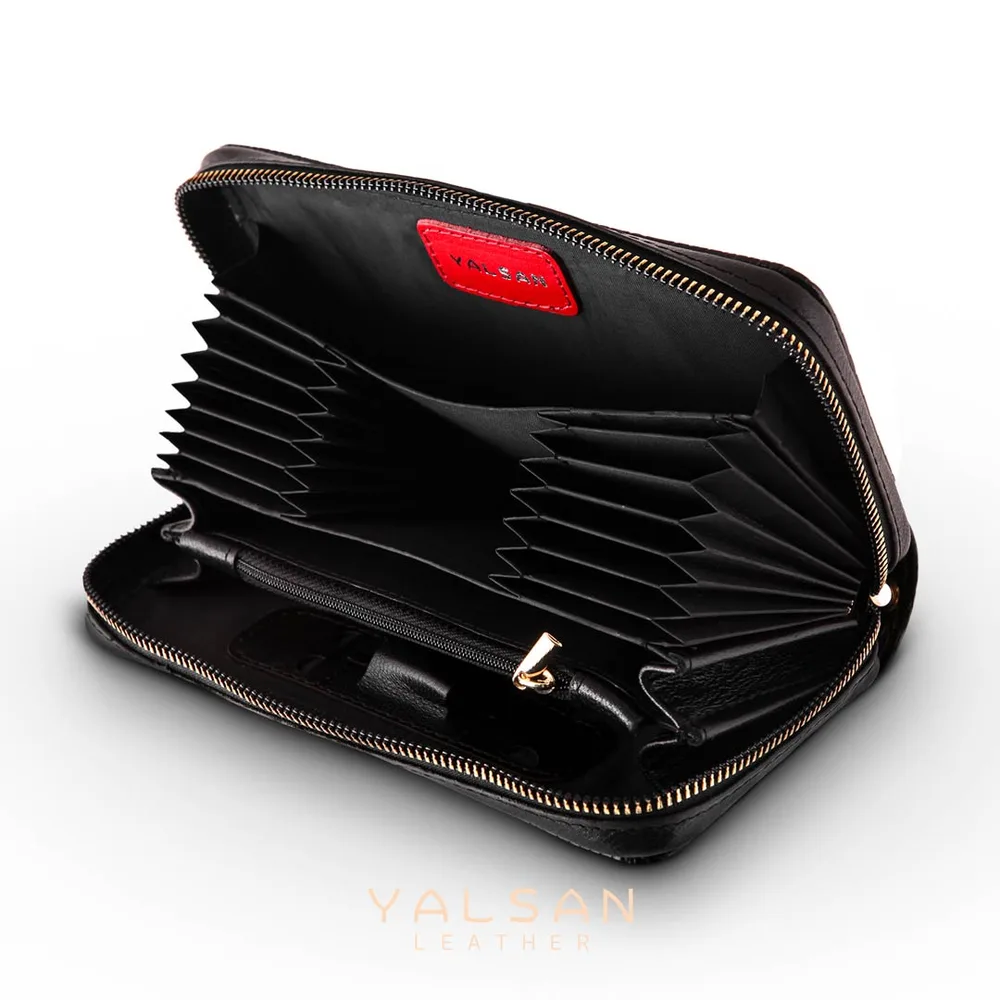 کیف پول زنانه مدل غزال کد 051-MRV چرم یلسان — تصویر ۴