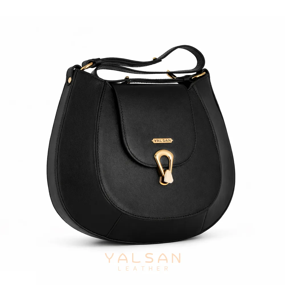 کیف دوشی زنانه مدل آوید کد 218-GN چرم یلسان — تصویر ۲