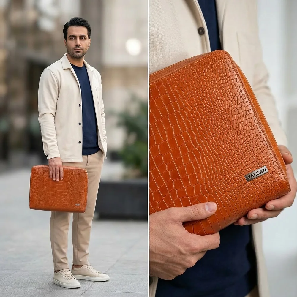 کیف اداری مدل کلاور کد 113-PRM چرم یلسان — تصویر ۵