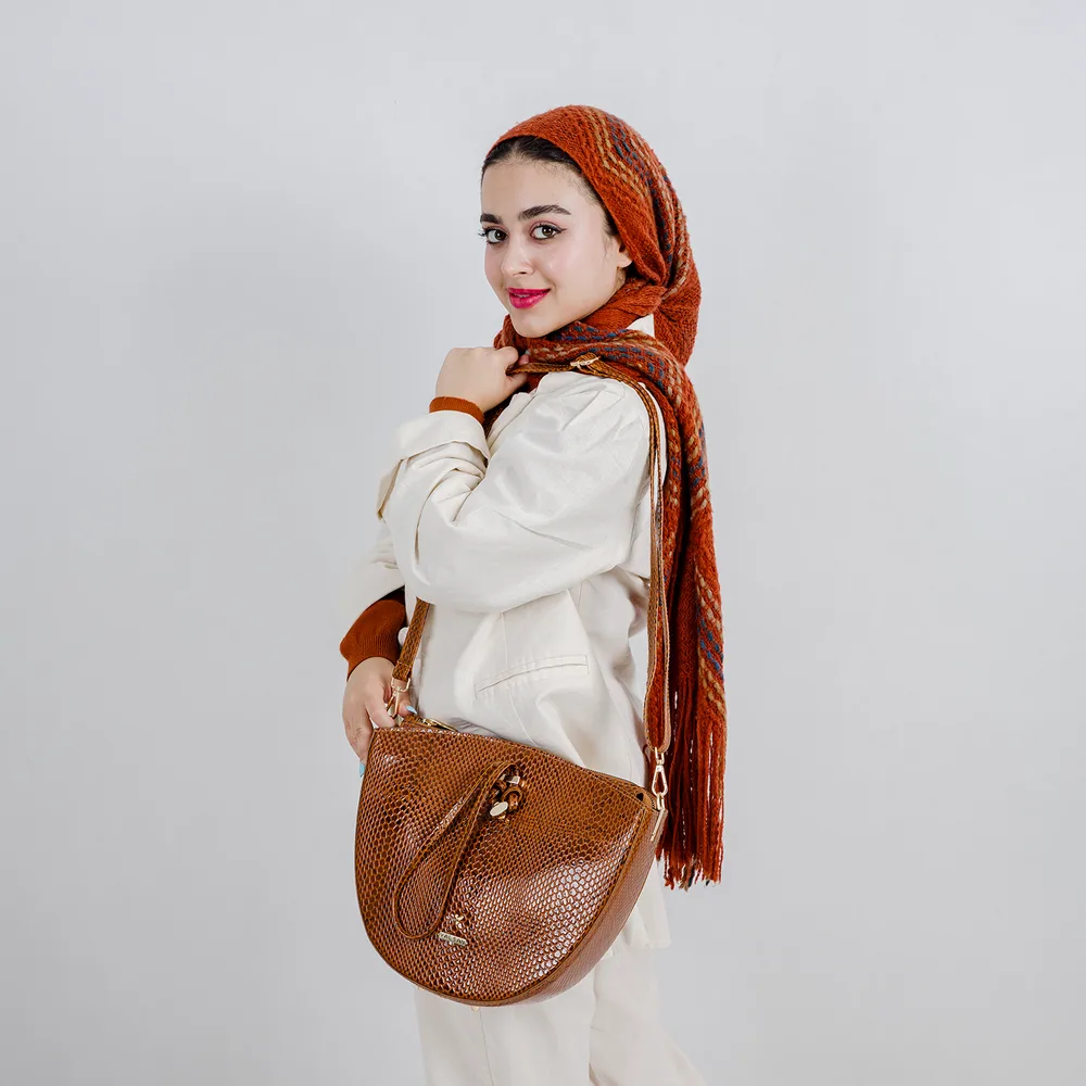 ست کیف و کفش زنانه مدل گلوریا کد910-ZHAKLIN-MRV چرم یلسان — تصویر ۷