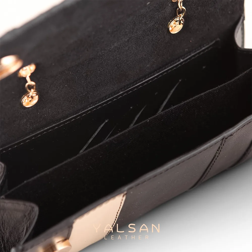 کیف دوشی زنانه مدل تیکا کد 213-GN چرم یلسان — تصویر ۸