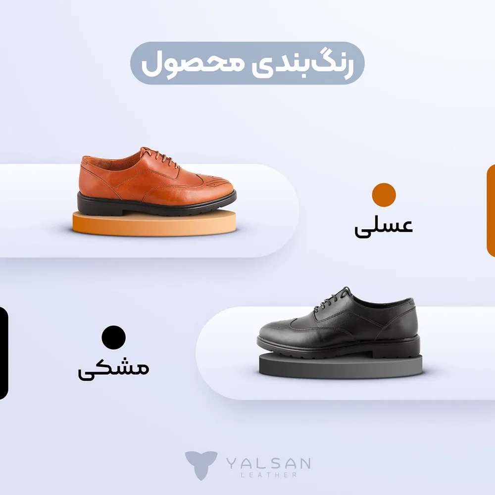 کفش رسمی مردانه مدل نیوان کد 572-GN چرم یلسان — تصویر ۳