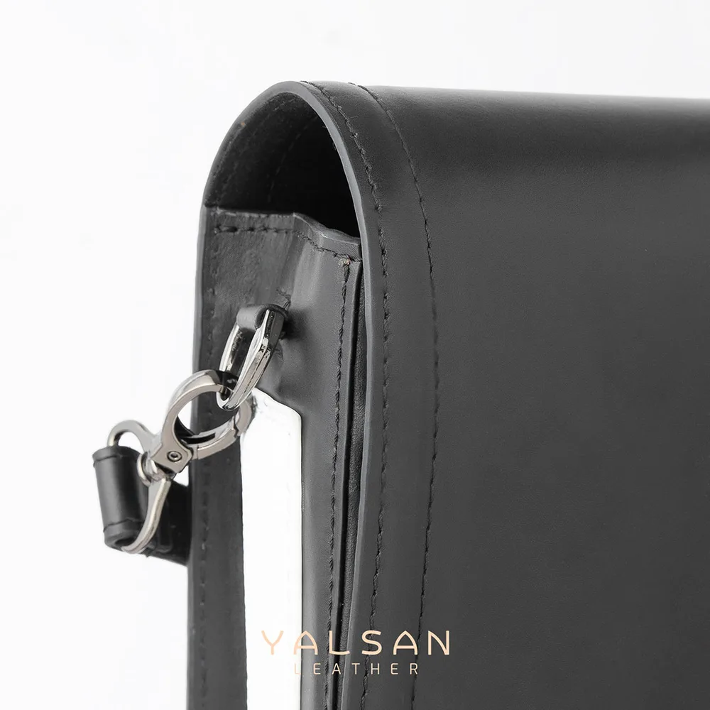 کیف دوشی مدل هایکا کد 102-GN چرم یلسان — تصویر ۳