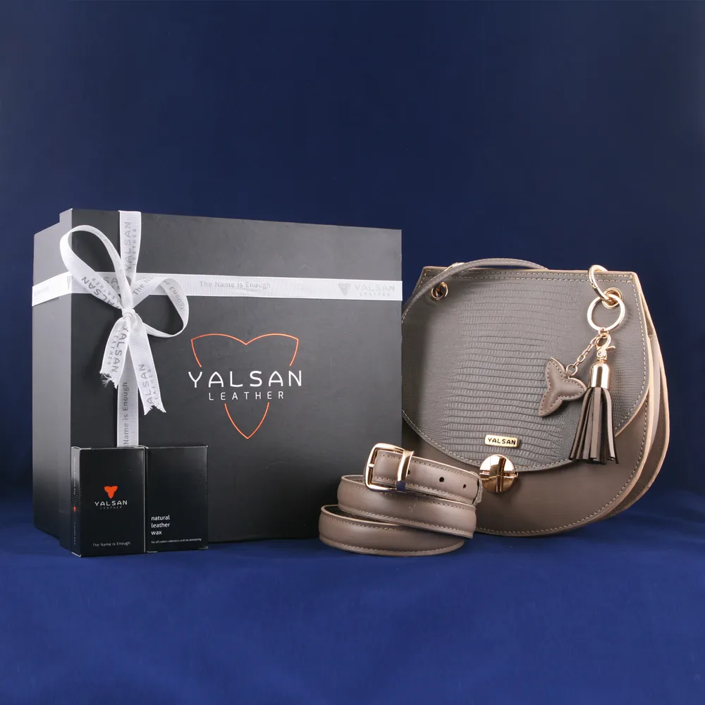 ست هدیه زنانه مدل دلاریس کد PRM-ATS-GL-057 چرم یلسان — تصویر ۹