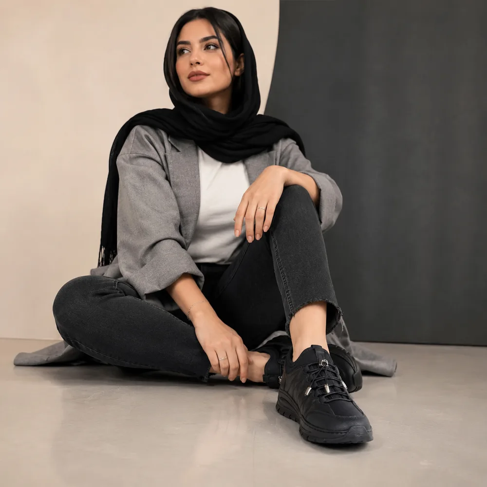 کفش روزمره زنانه مدل هوداد کد 683-GN چرم یلسان — تصویر ۸