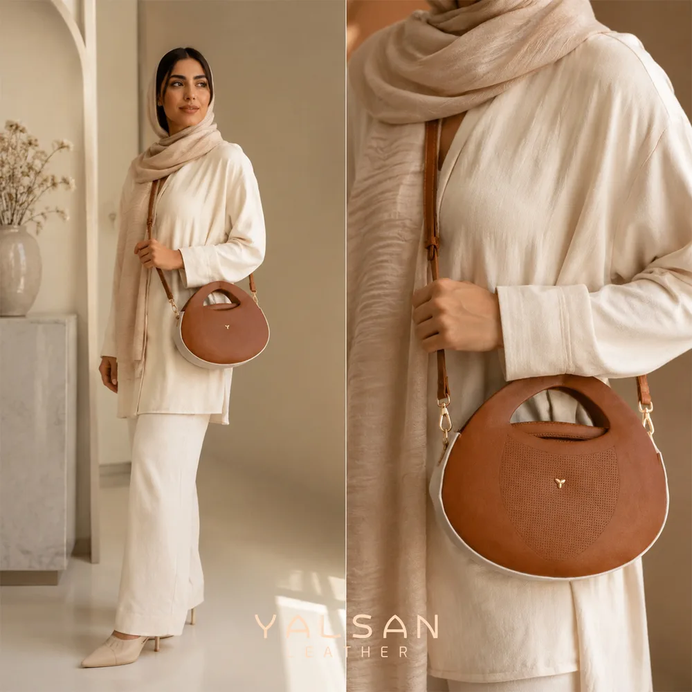 کیف دوشی زنانه مدل مونو کد 109-GF چرم یلسان — تصویر ۷