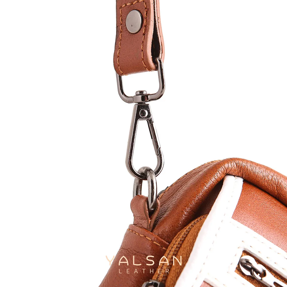 کیف دوشی و دستی مدل رهی کوچک کد 009-GF چرم یلسان — تصویر ۶
