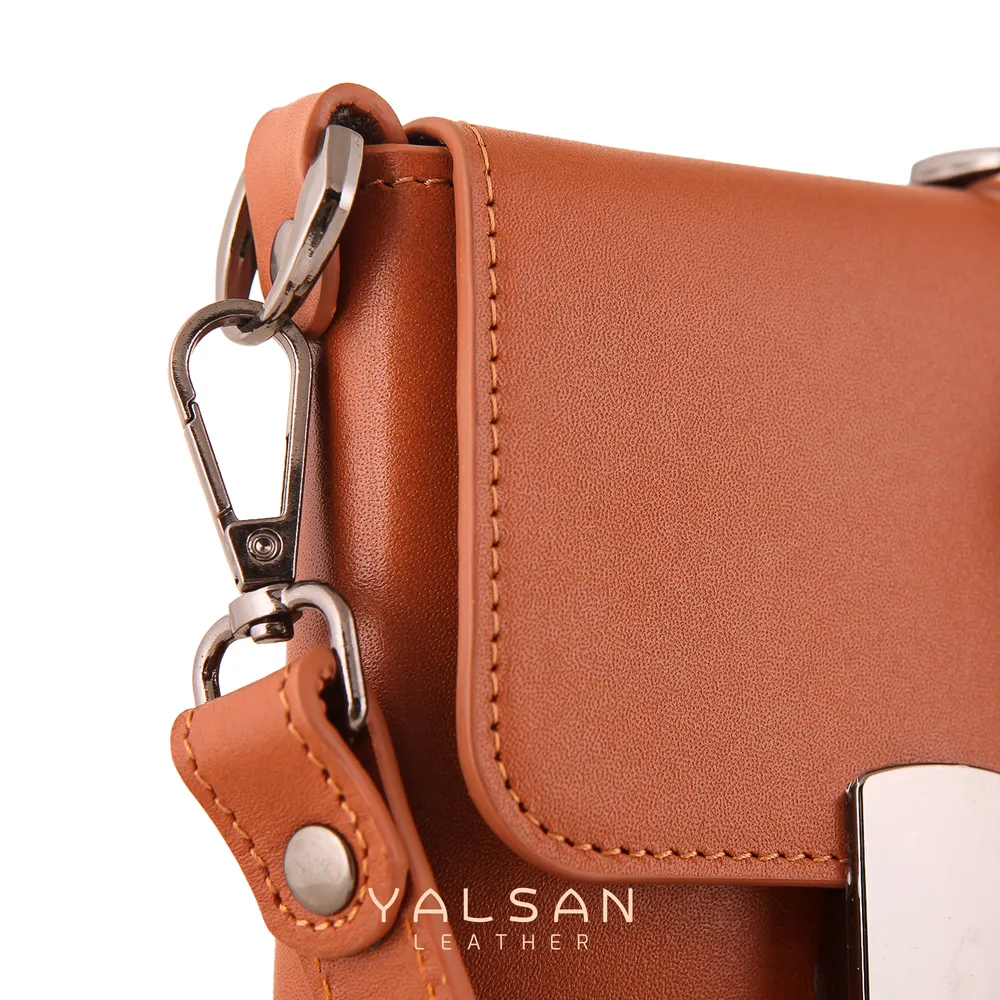کیف دوشی و دستی مدل کارن کد 012-GN چرم یلسان — تصویر ۳