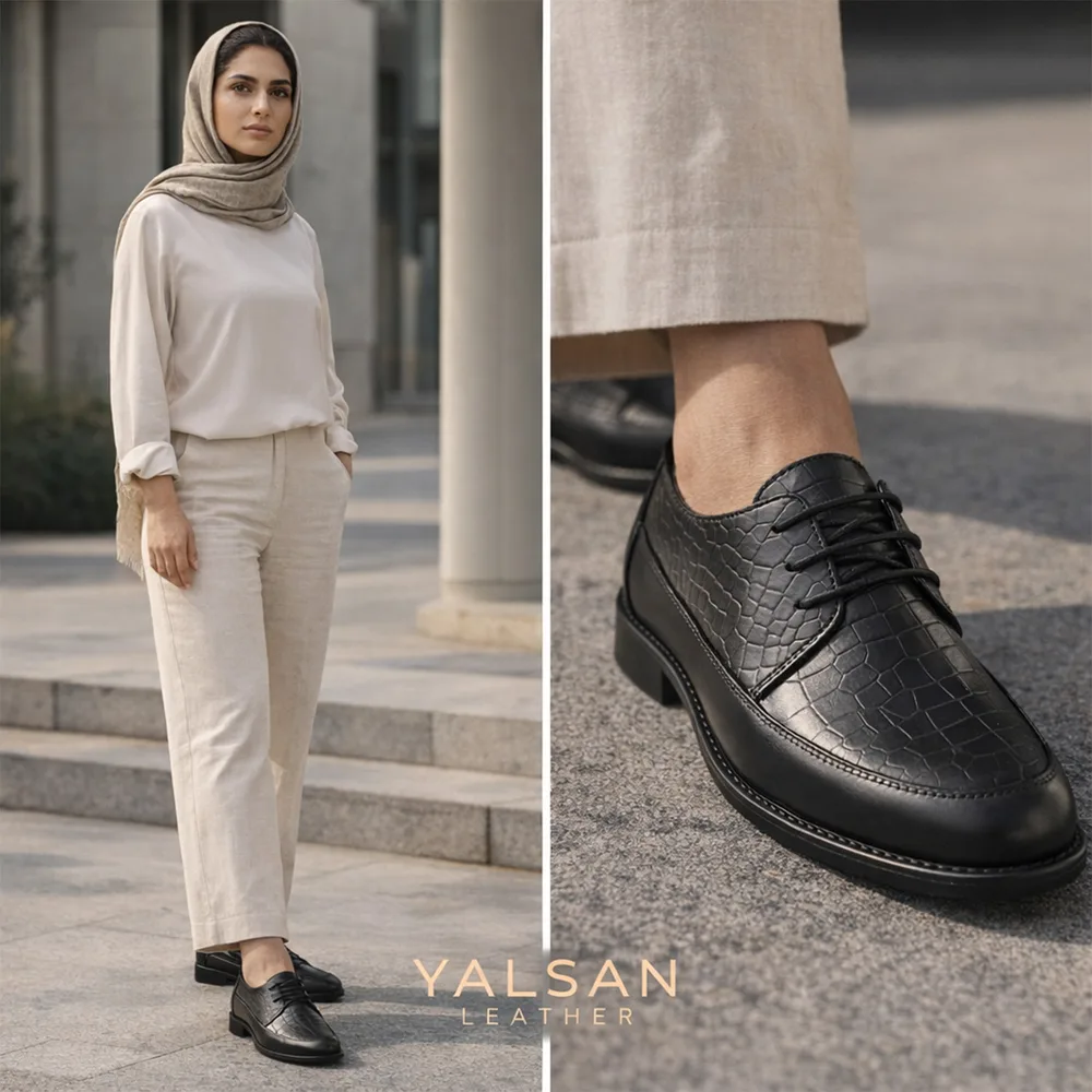 کفش روزمره زنانه مدل بنیتا کد 667-PRM چرم یلسان — تصویر ۹