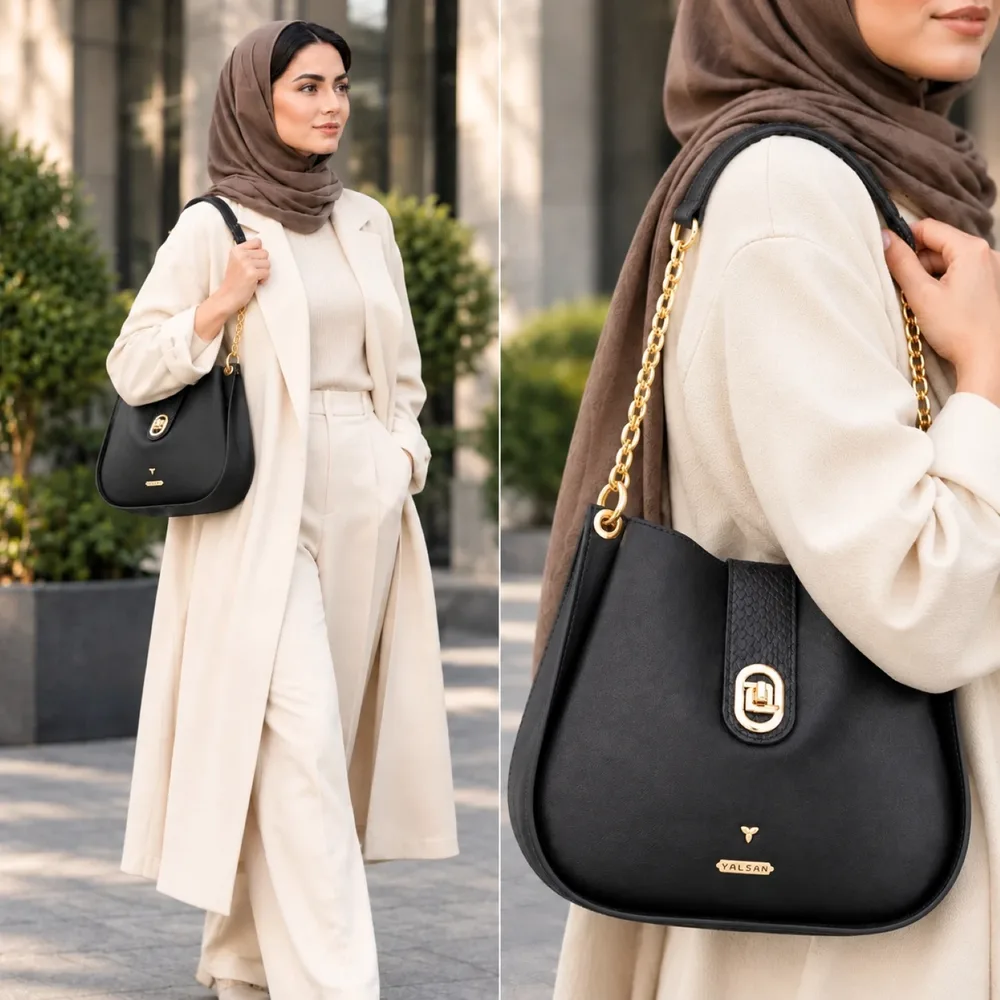 کیف دوشی زنانه مدل لنا کد 101-MRV چرم یلسان — تصویر ۱۱