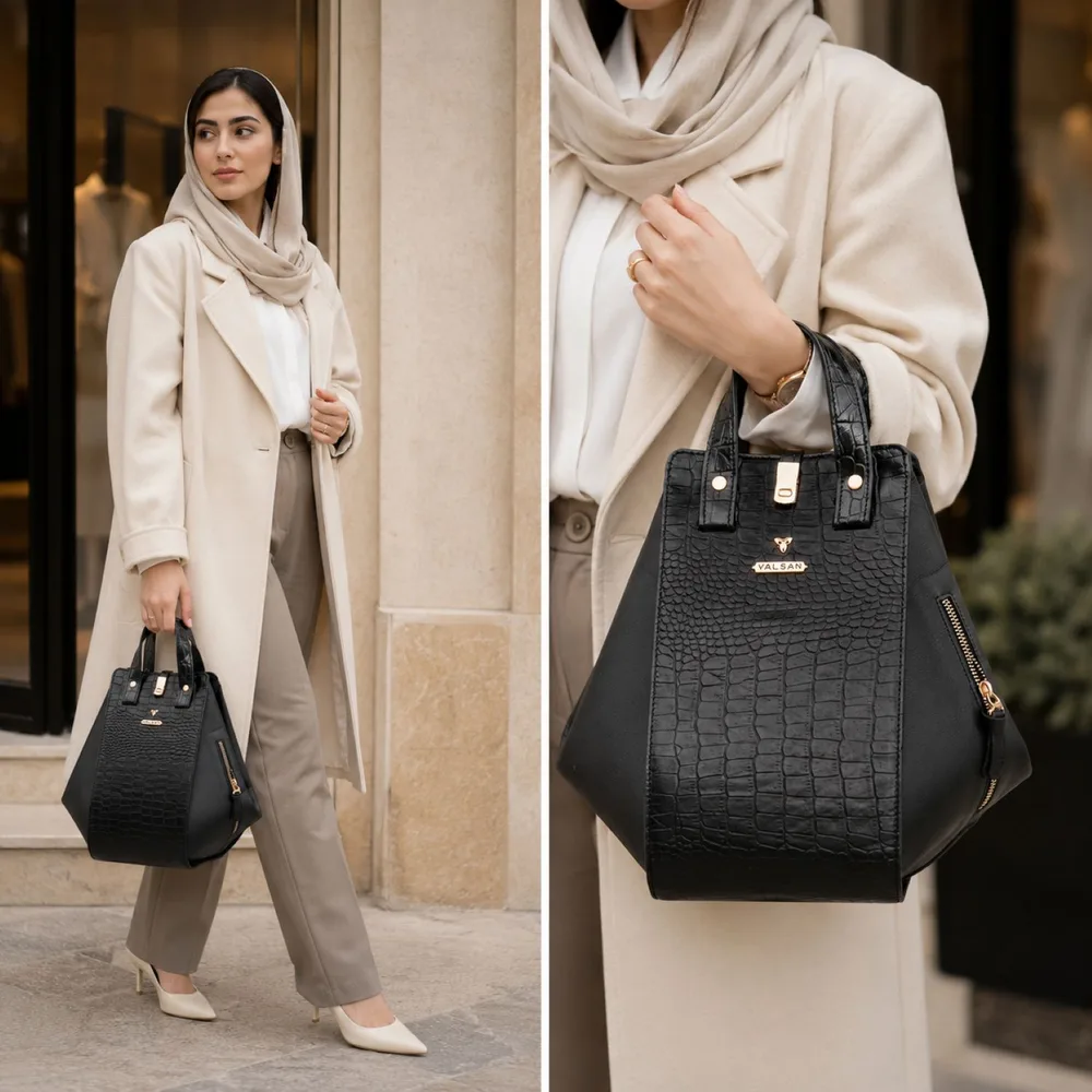 کیف دوشی و دستی زنانه مدل لیان کد 047-GC چرم یلسان — تصویر ۱۱
