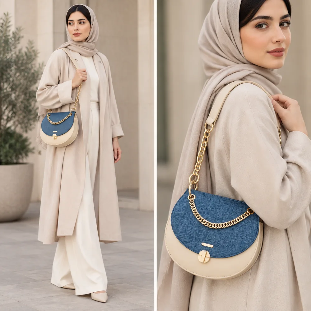 کیف دوشی و دستی زنانه مدل دلاریس کد 005-SHT چرم یلسان — تصویر ۱۱