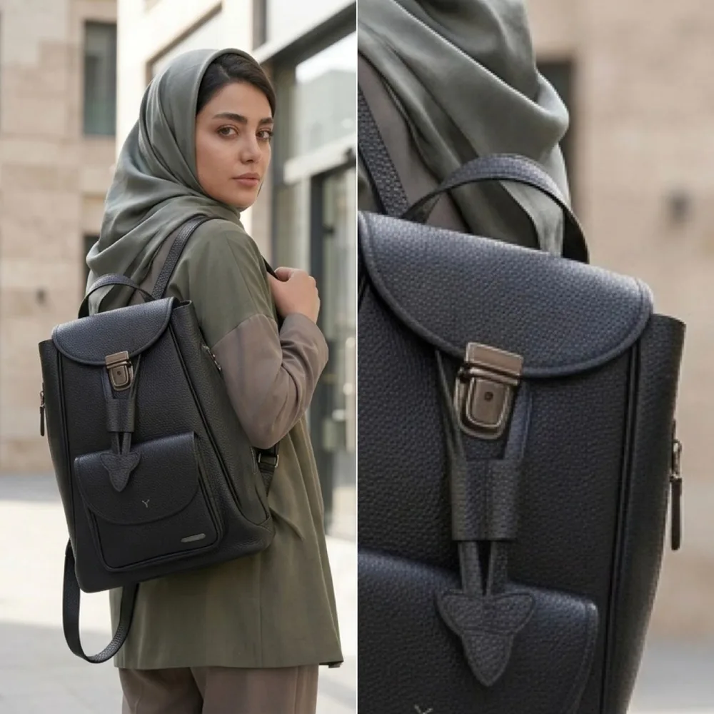 کوله پشتی زنانه مدل آرتان کد 045-BF چرم یلسان — تصویر ۱۳