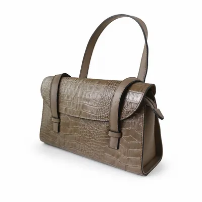کیف دستی زنانه چرم هشت پلاس مدل ۱۵۱۵ کد 174-8plus-GC چرم هشت پلاس