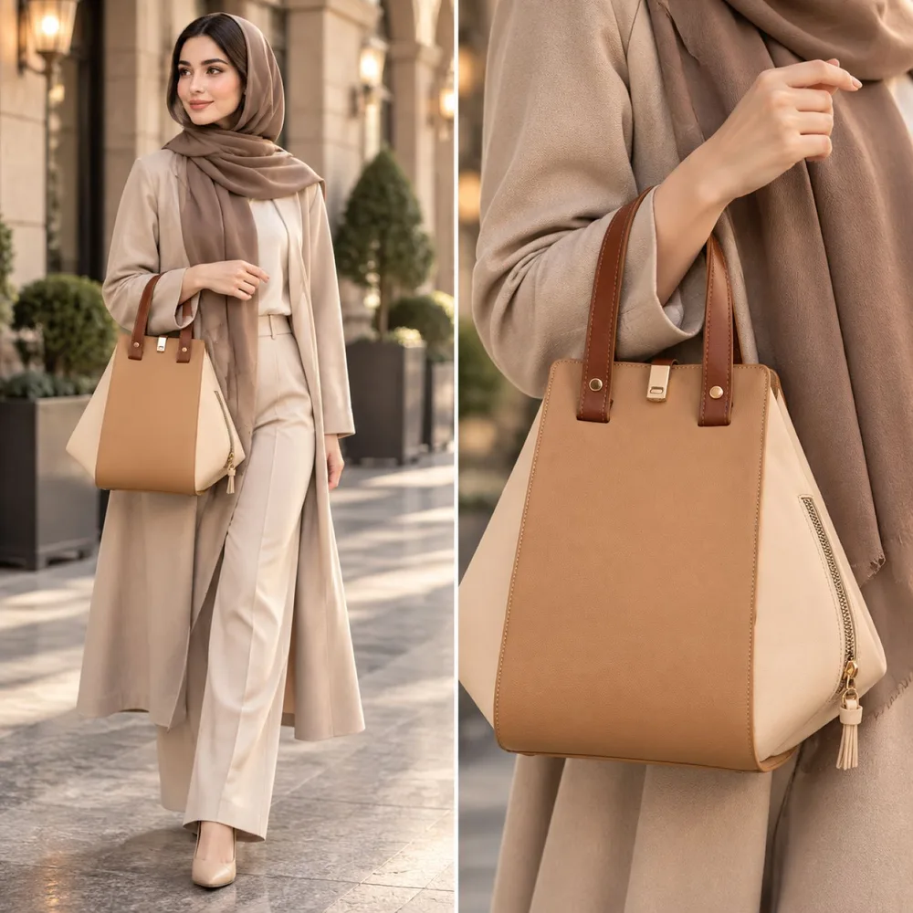 کیف دستی زنانه مدل LIAN کد 047-M.GN چرم رادیس — تصویر ۱۱